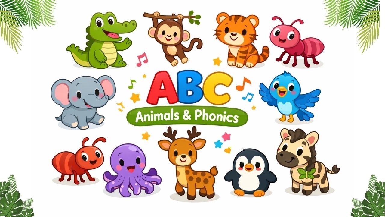 Phonics Song with TWO Words - A For Apple🍎🍏  and animal alphabet song - ABC Alphabet Songs