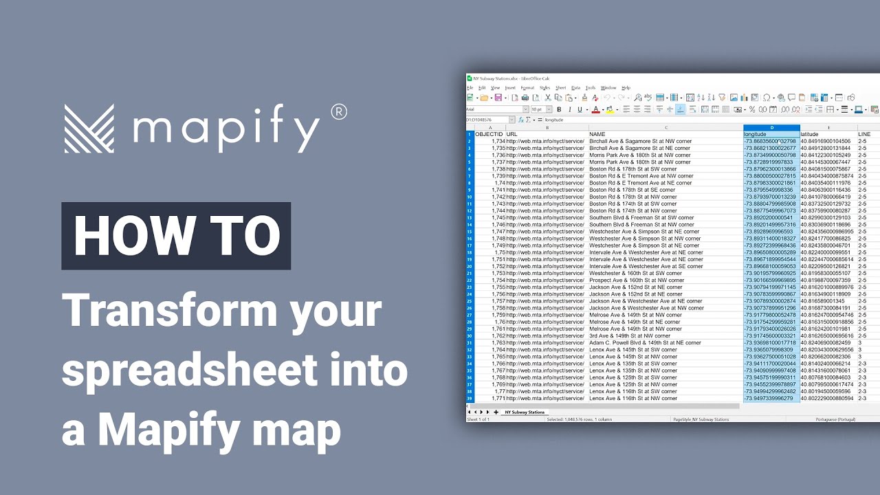 How To Transform your spreadsheet into a Mapify map