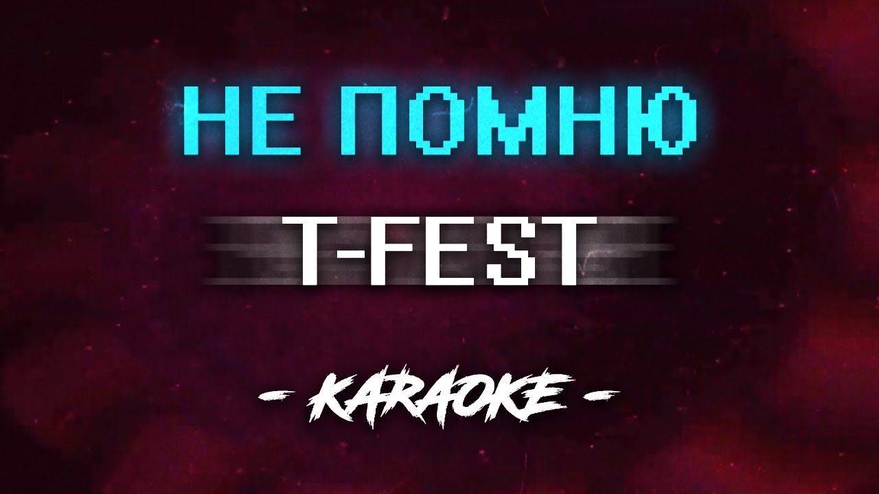 T-FEST - НЕ ПОМНЮ (Караоке)