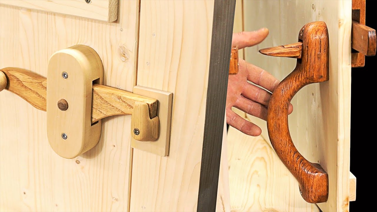 4 Simple Door Latches out of Wood | Woodworking Ideas