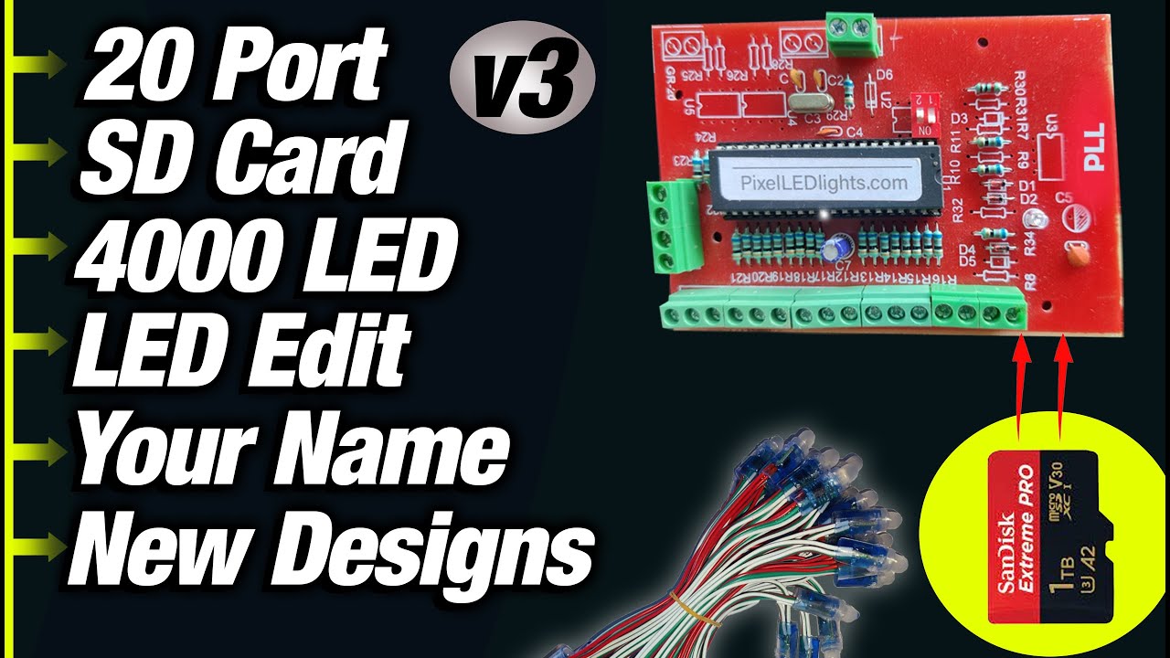 20 Port SD Card // Led Edit 👈 // Pixel LED Light deco #pixelledlights Video #052