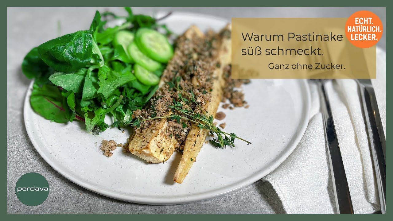 Pastinaken Karree mit Nuss Kräuterkruste | Ofen Rezept außen knusprig, innen saftig