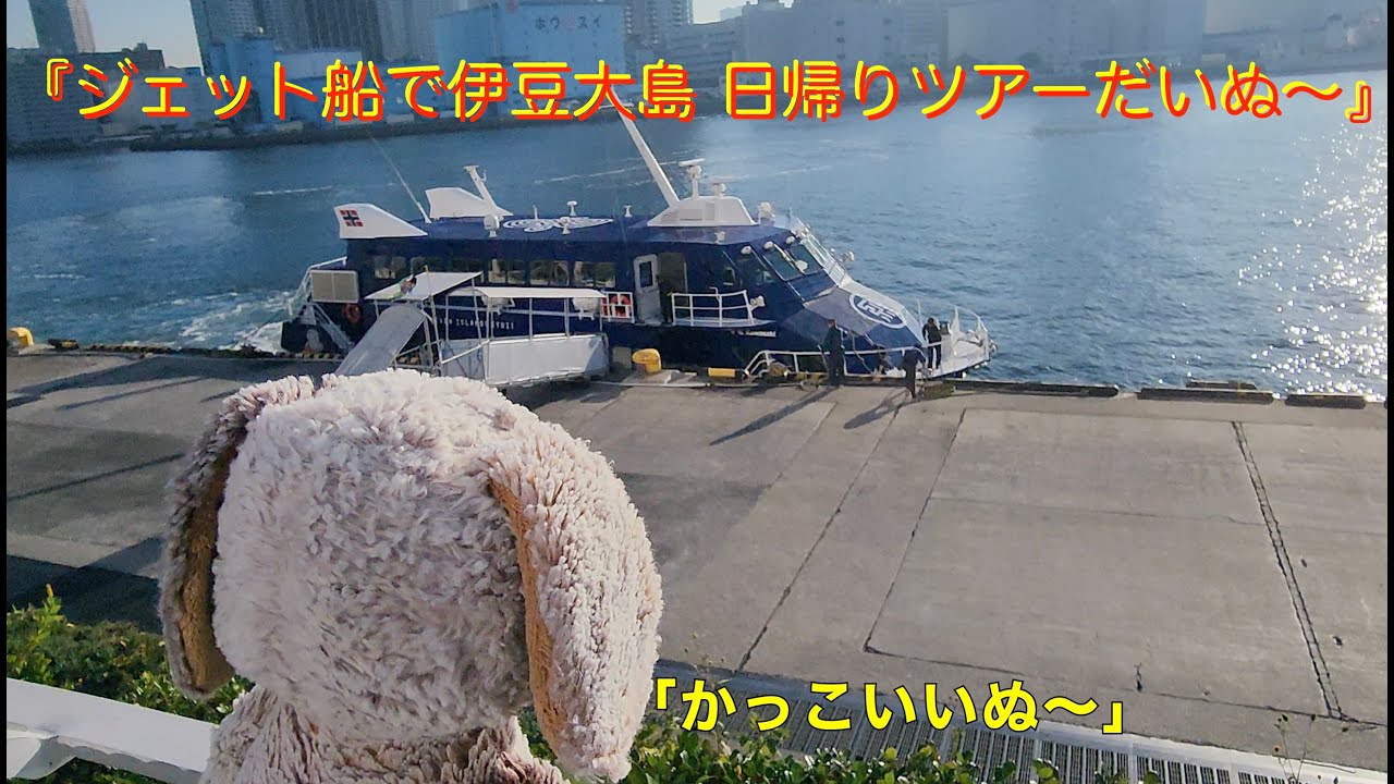 【ぬい旅】0泊半日！ジェット船で東京から一番近い離島へ｜Day Trip to Izu Oshima Island by Jet Ferry [POV]