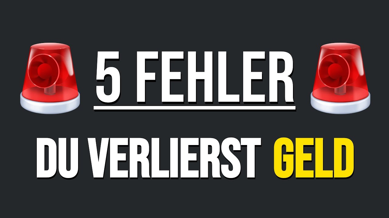 5 Fehler mit Aktien, die dir das Geld aus der Tasche ziehen (in 4 Minuten)
