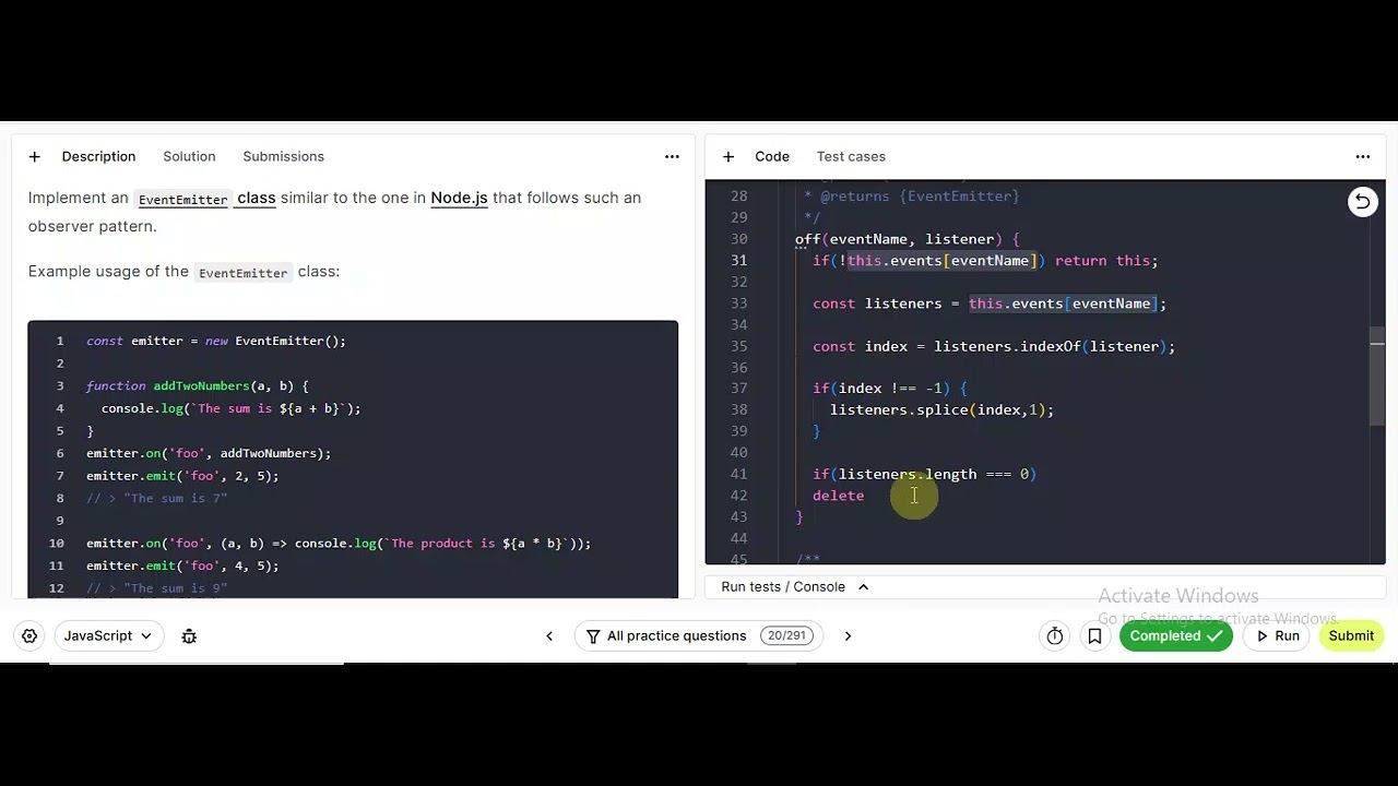 Build EventEmitter from Scratch in JavaScript Frontend Interview Question (GreatFrontend Explained)