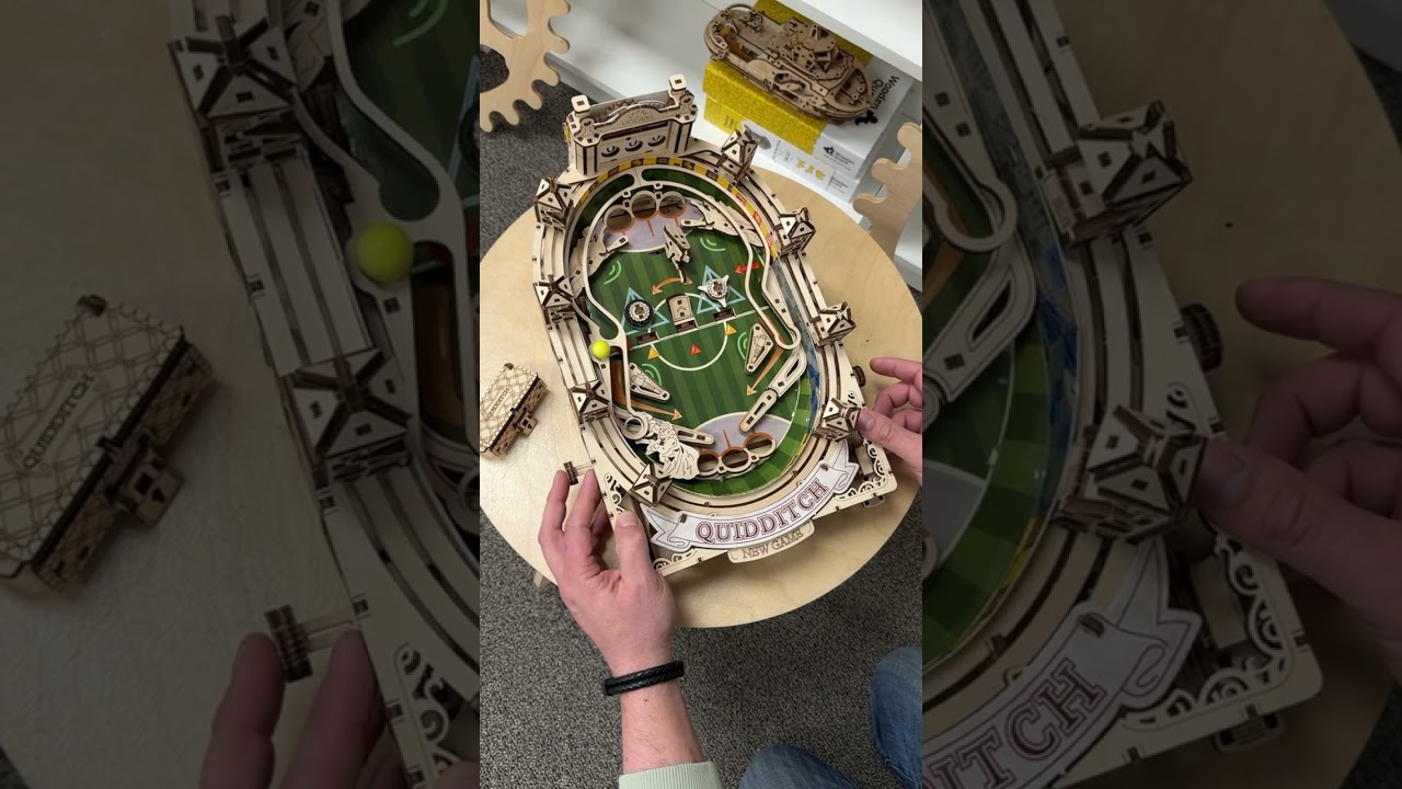 🧙&zwj;♂️✨ How It Works: UGears Quidditch&trade; Pinball #giftidea #diymodel #game #harrypotter #engineeringfun
