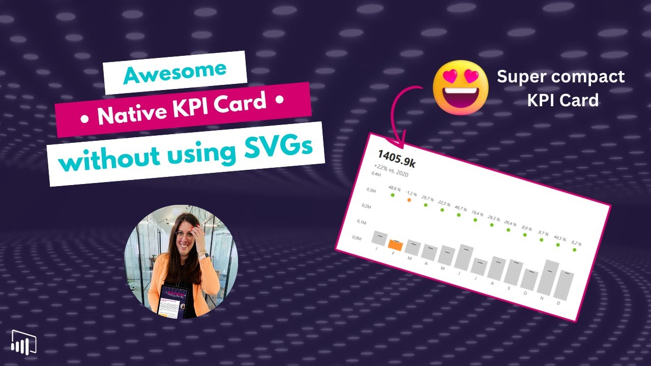 Power BI Compact KPI Cards – No SVGs, 100% Native Solution!