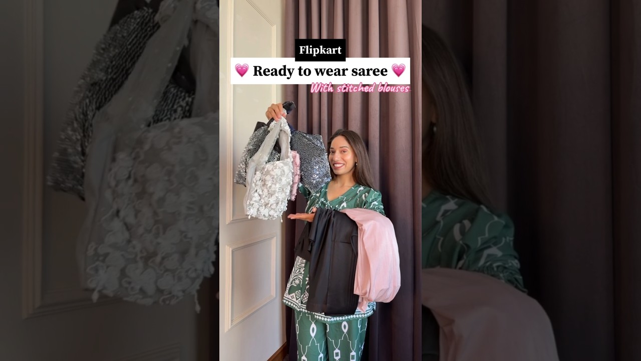 ✨️Ready to Wear sarees ✨️💓#flipkart #myntra #viral  #readytowear #saree #haul #shorts #viralshorts