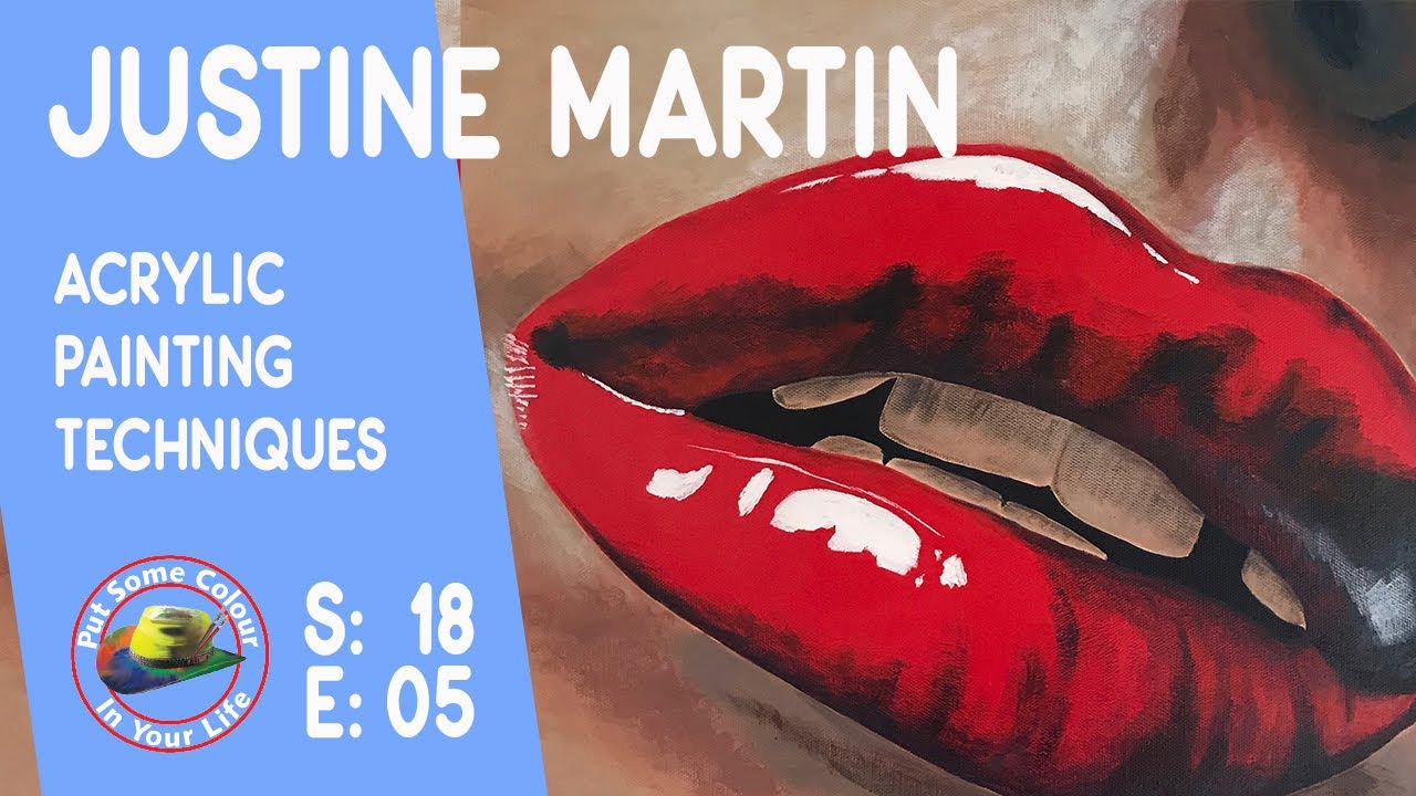 Acrylic painting techniques and tutorial with Justine Martin I Colour In Your Life