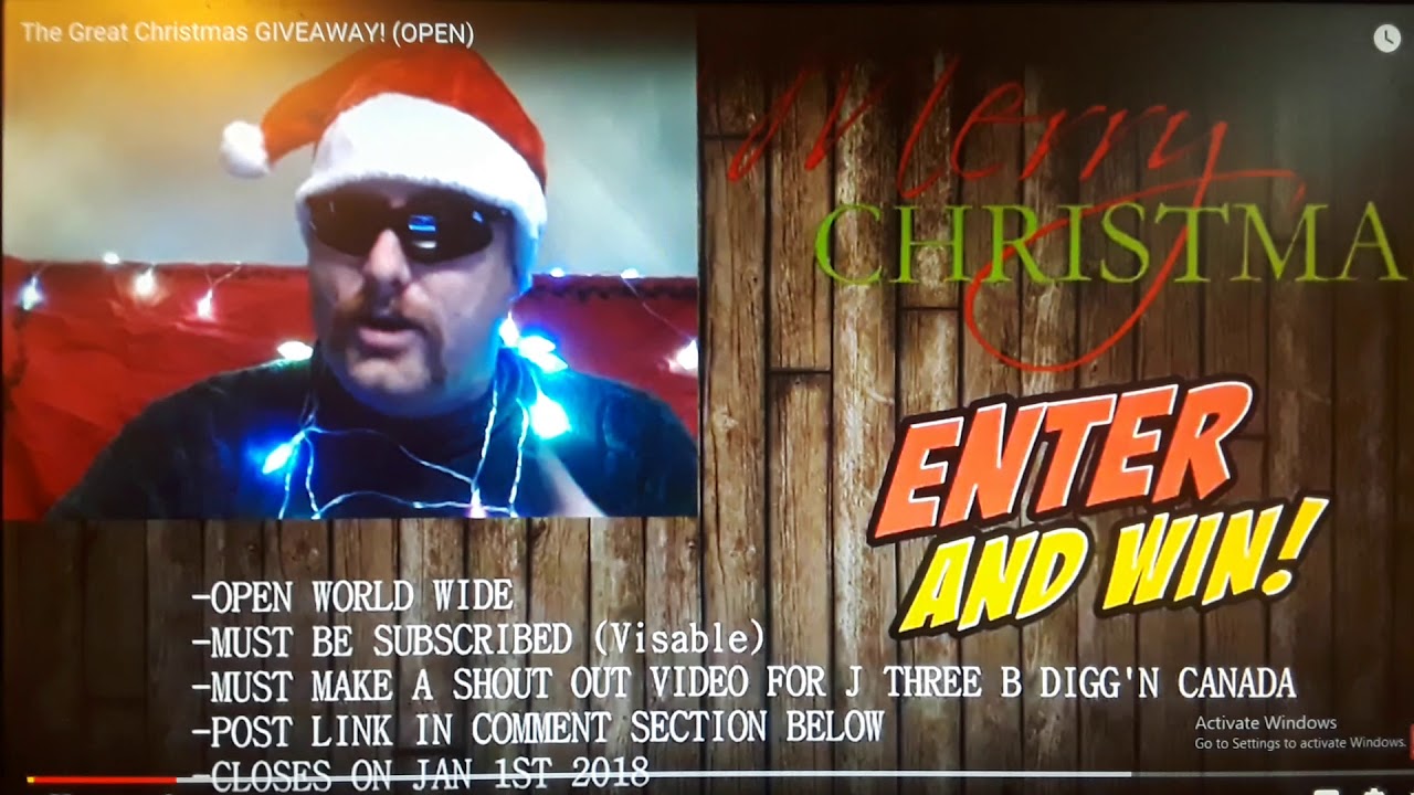 Shout out to J Three B Diggin Canada and his Christmas GIVEAWAY!!
