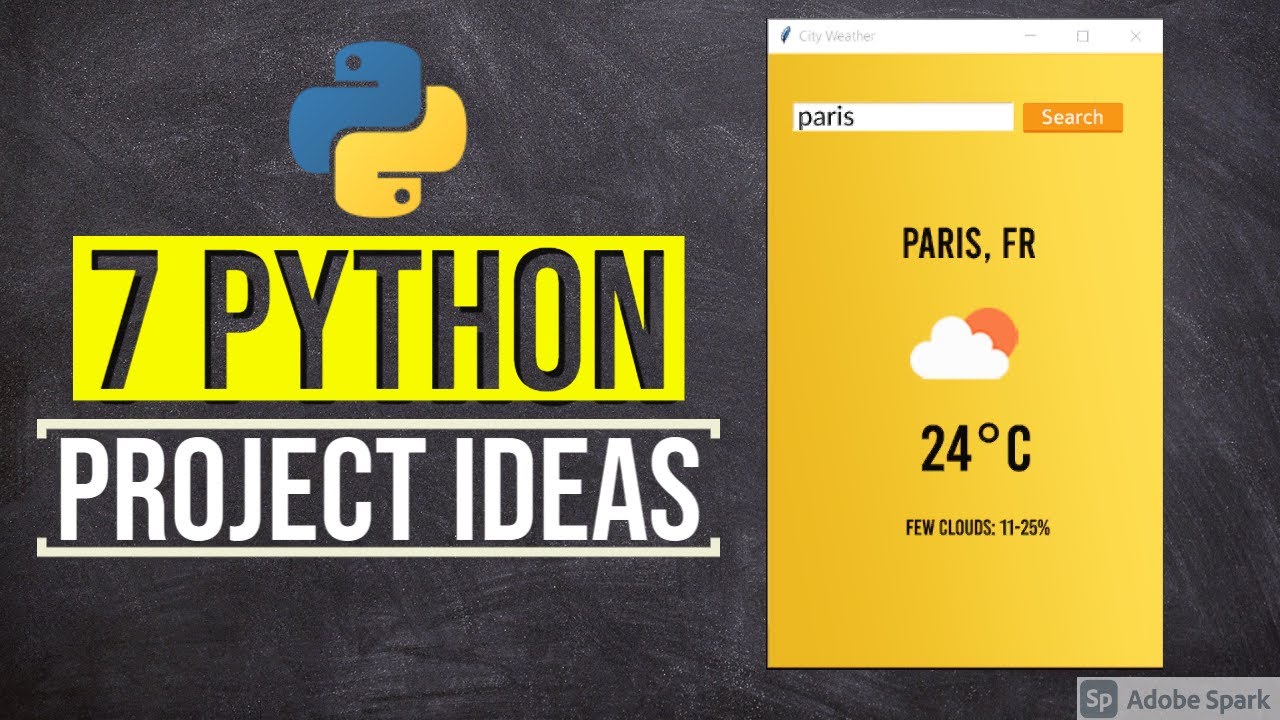 Python project ideas  - beginners and intermediate Python projects