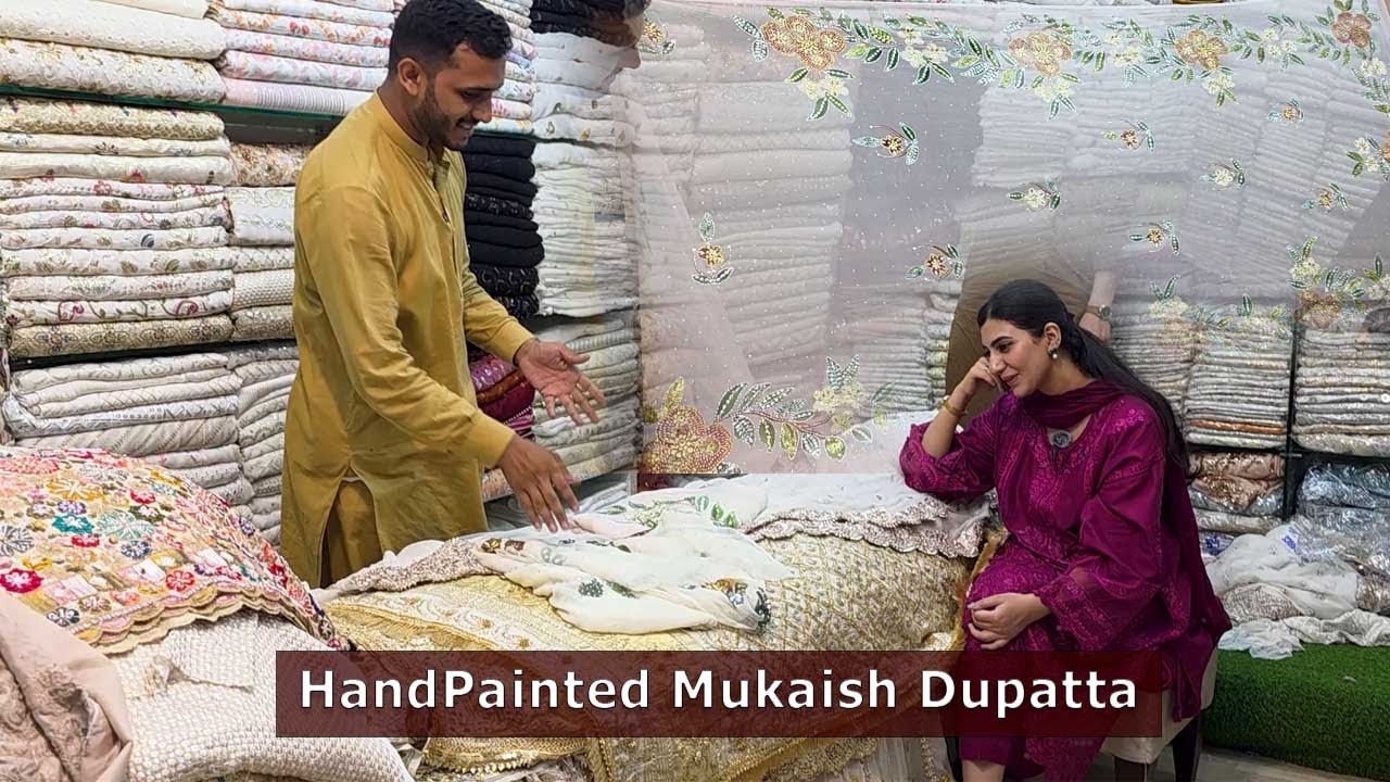 HandPainted Mukaish Dupatta | Gota Patti Anarkali | Muse Frock | Farshi Shalwar