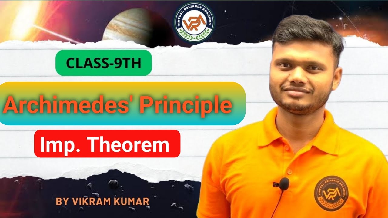 Class 9th Archimedes' Principle 🔥| Gravitation | Class 9th chapter 9 by Vikram Kumar #vra_classes