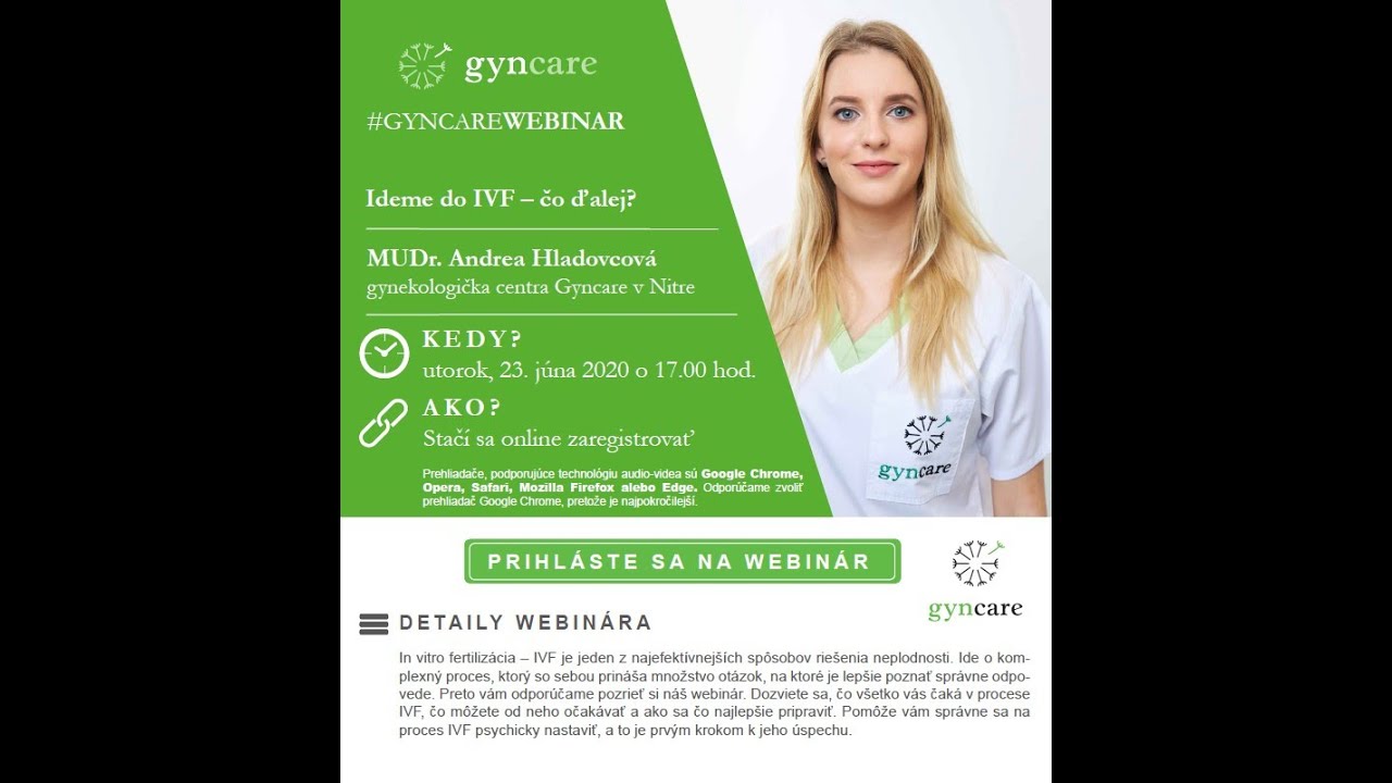 Ideme do IVF – čo ďalej? - webinár