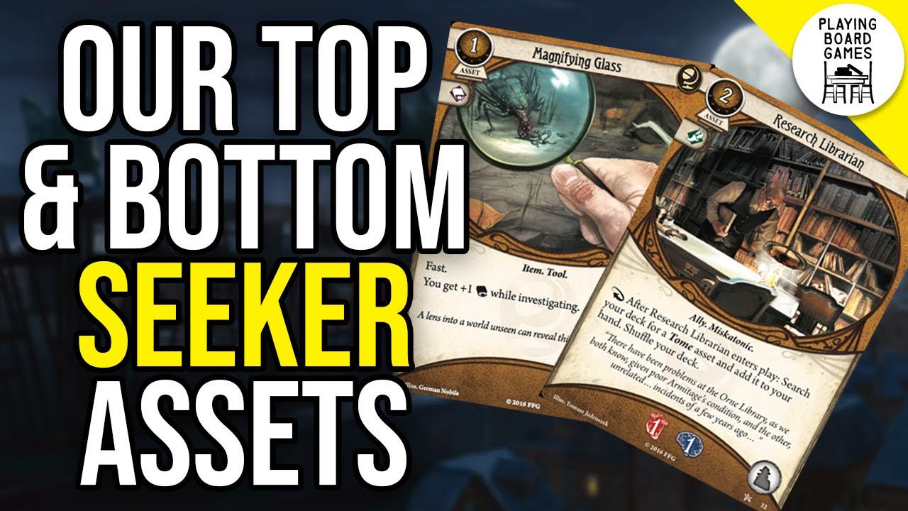 We share our favourite and least favourite Seeker assets! (Arkham Horror: The Card Game)