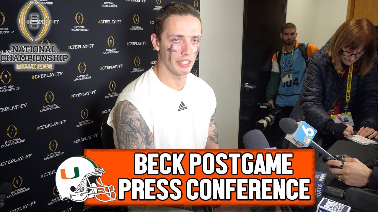 Carson Beck on Miami's Loss to Indiana in National Championship Game | Postgame Press Conference