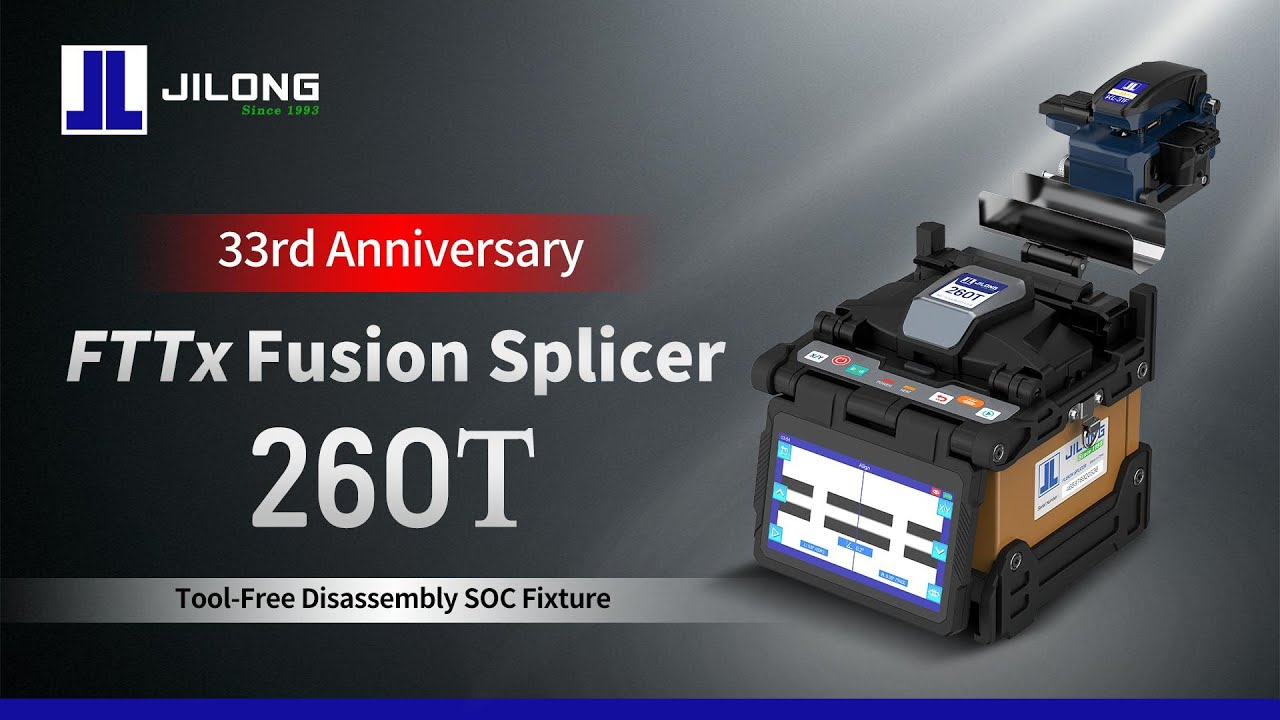 JILONG 33rd Anniversary FTTx Fusion Splicer 260T | Tool-Free Disassembly SOC Holder