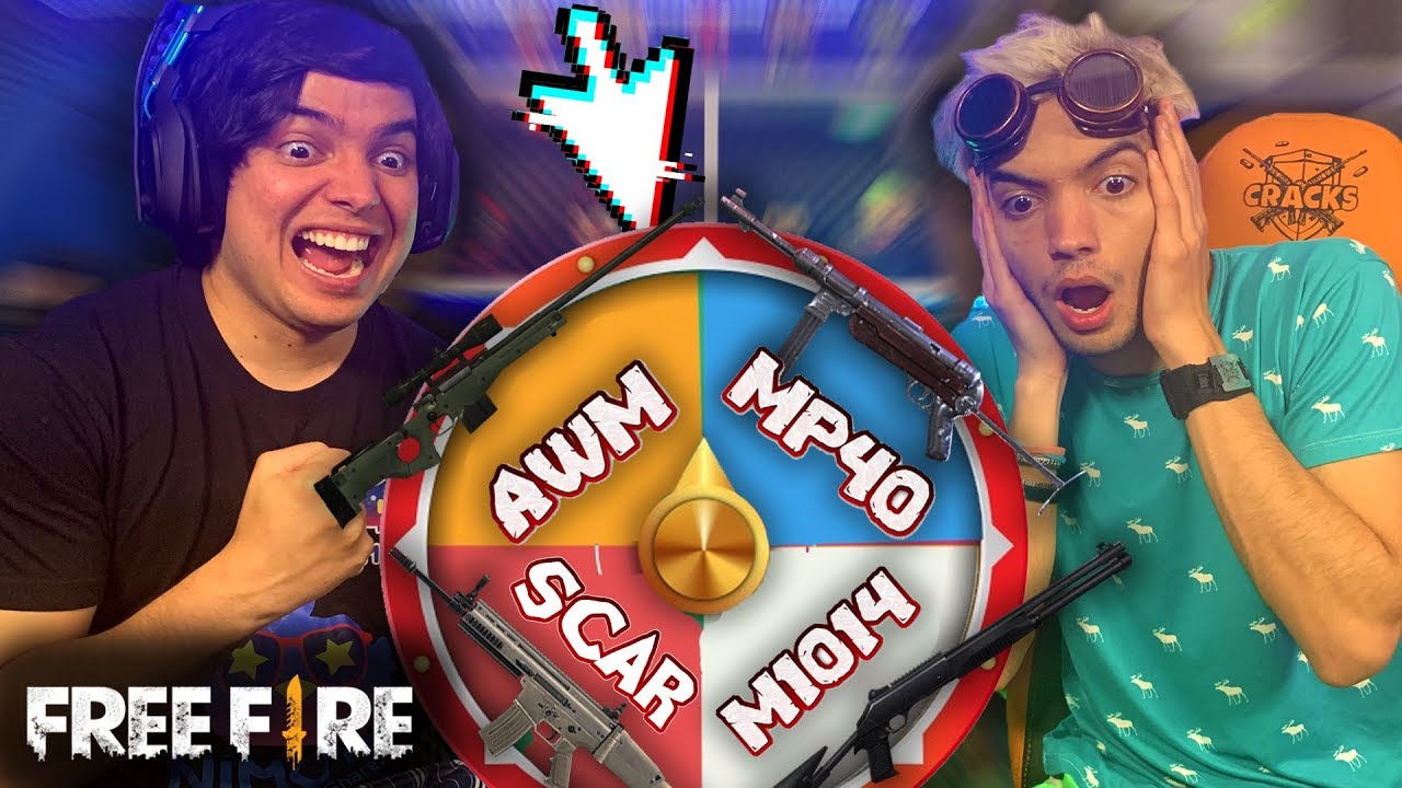 JUEGO SÓLO CON EL ARMA QUE CAIGA EN FREE FIRE *ruleta extrema*