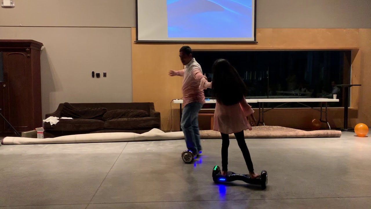 Daughter and Dad Hoverboard dance by Medha