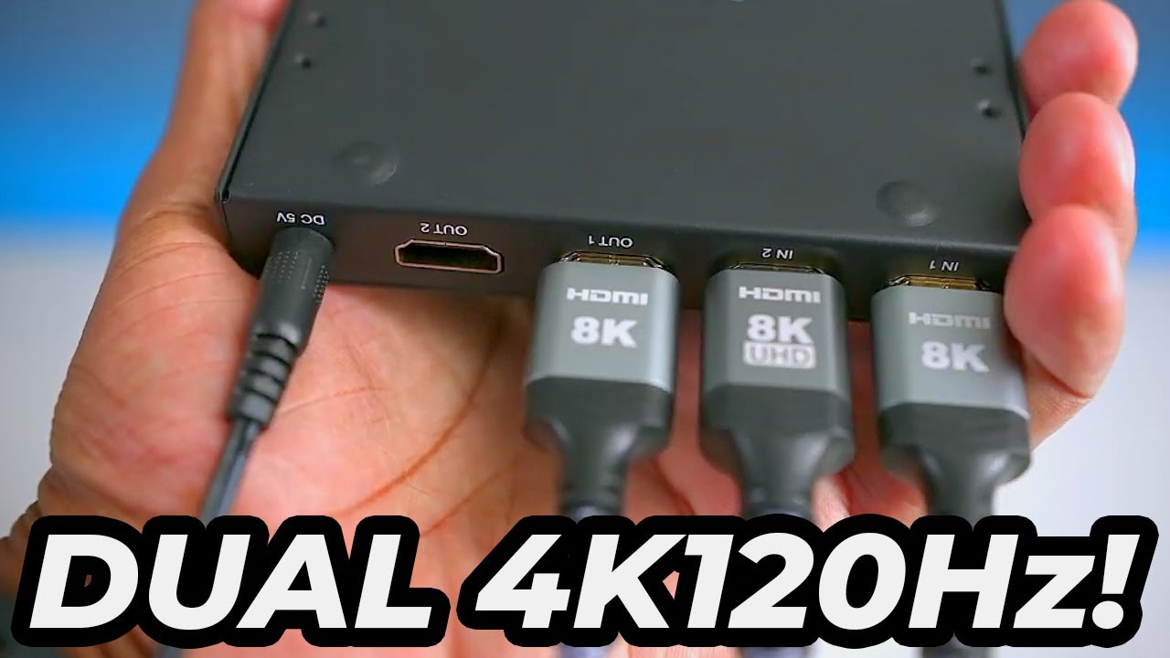 120 Гц 4K HDMI 2.1-микшер с двумя выходами для мониторов