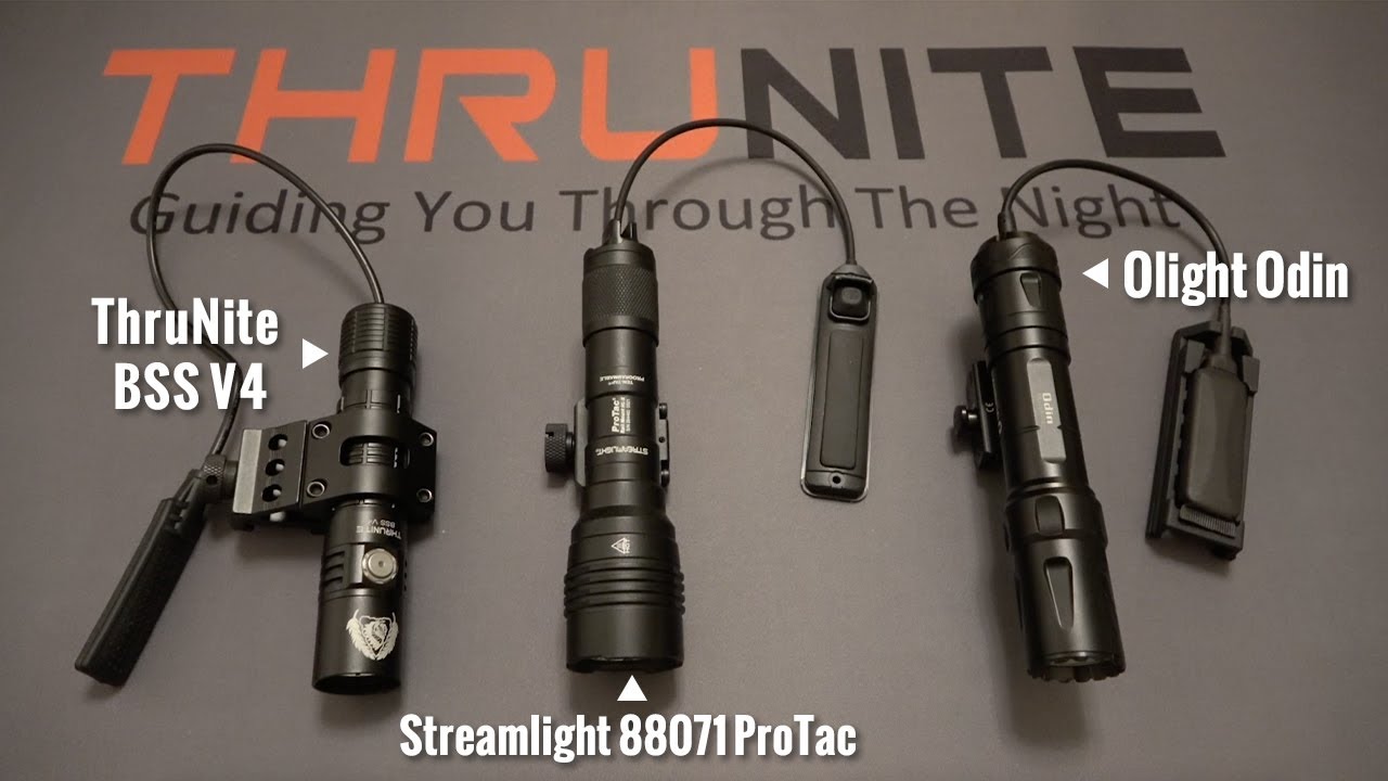The Best Rifle Light Comparison: ThruNite BSS V4 vs Olight Odin vs Streamlight 88071 ProTac HL-X