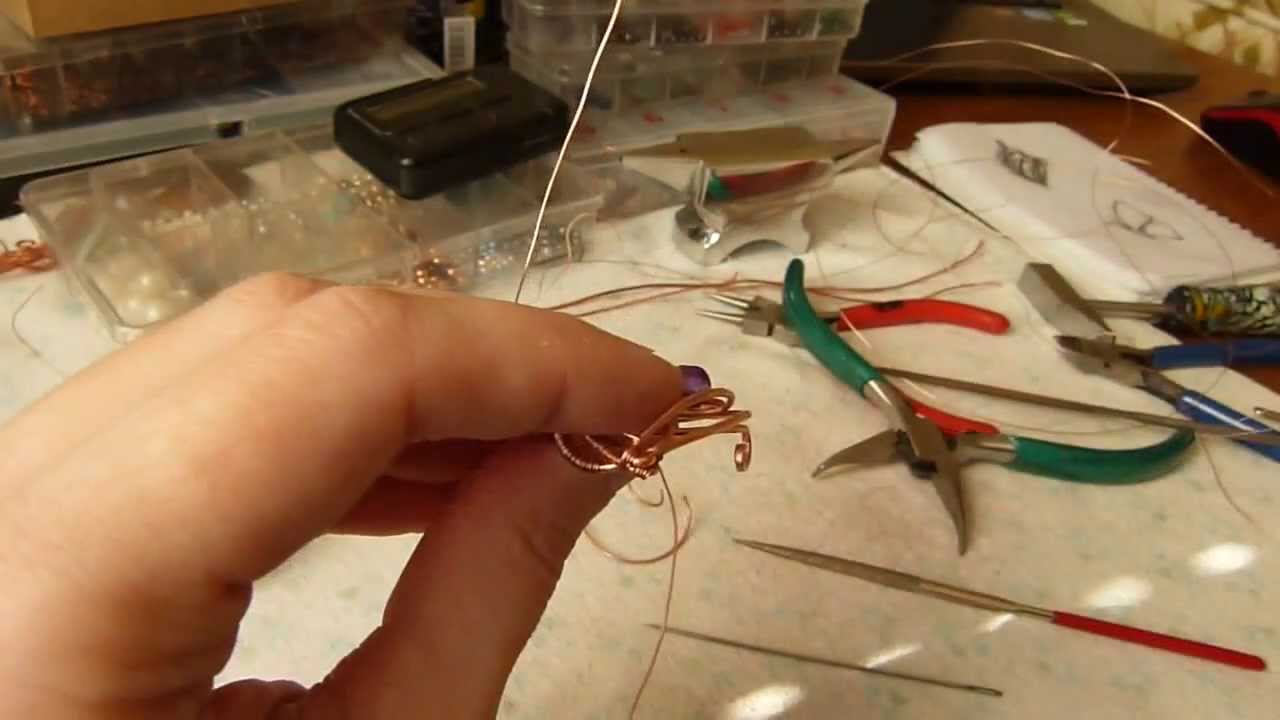 Wire Wrap - As I weave copper cobweb