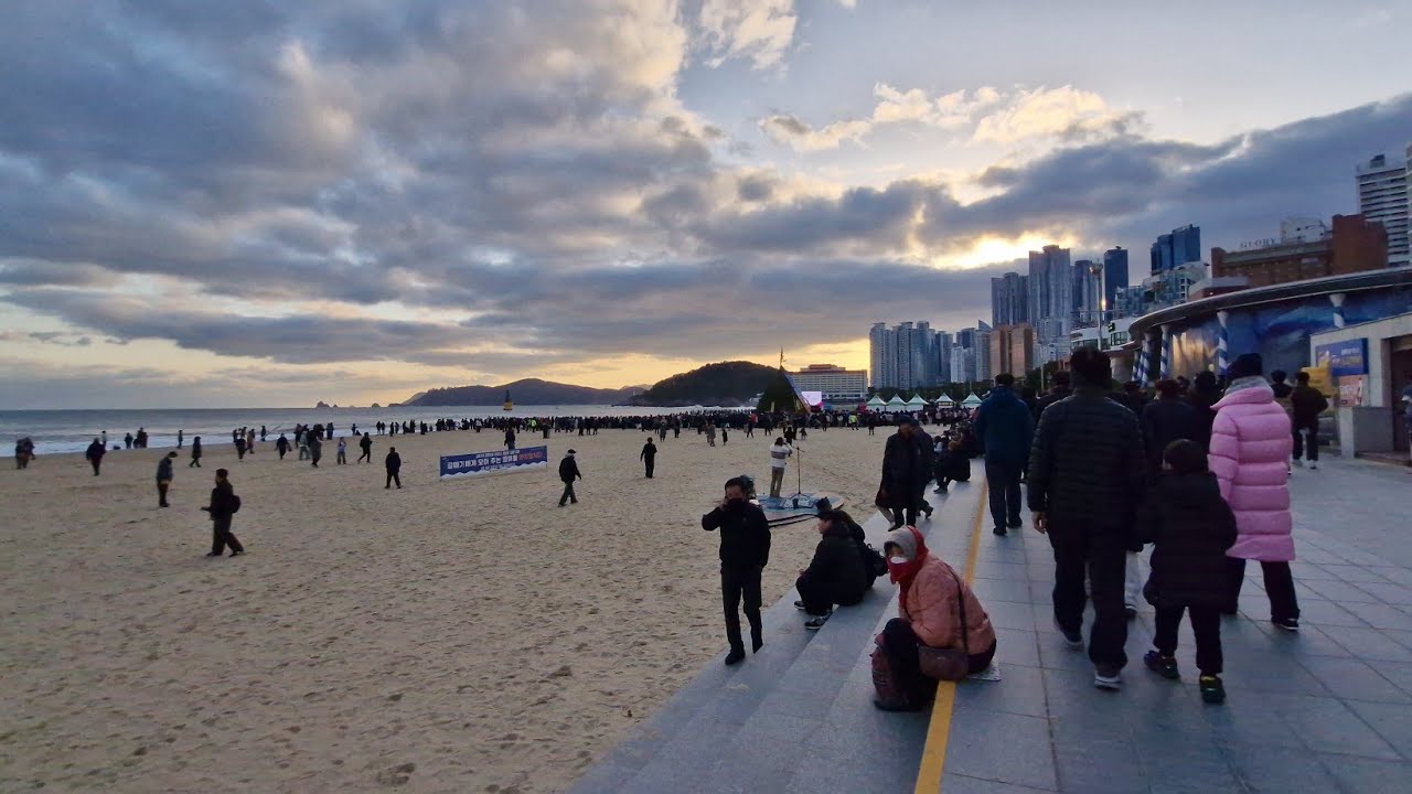 정월대보름소망기원인파#해운대해수욕장#달집태우기