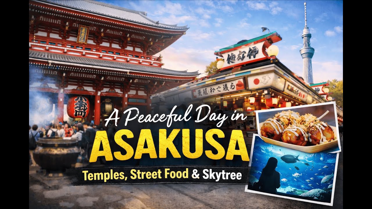 Slow Travel in Tokyo 🇯🇵 | Senso-ji, Street Eats & Aquarium Views