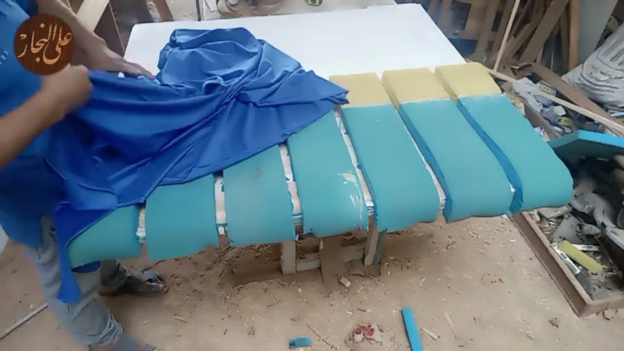 طريقه عمل سرير نجاره ودهان وتنجيد