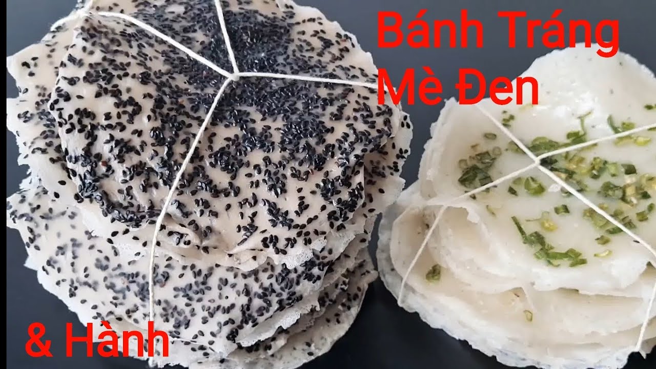 Cách Làm Bánh Tráng Mè Đen & Bánh Tráng Hành | Black Sesame Rice Paper | Onion Rice Paper| Cracker