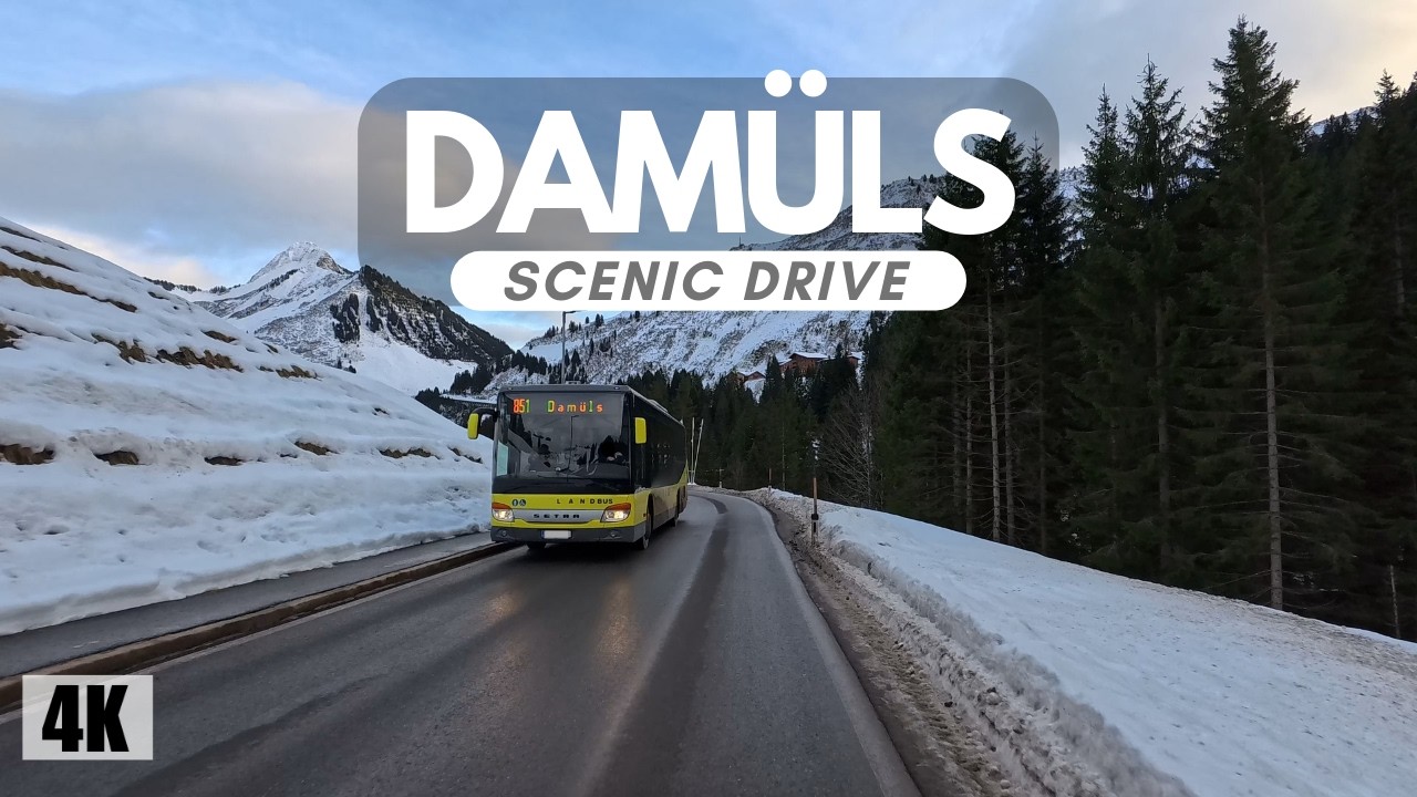 Winter Drive After Skiing in Damüls | Bregenzerwald Evening Mood | 4K ASMR