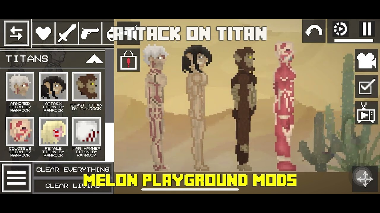 Attack On Titan Melon Playground Mods