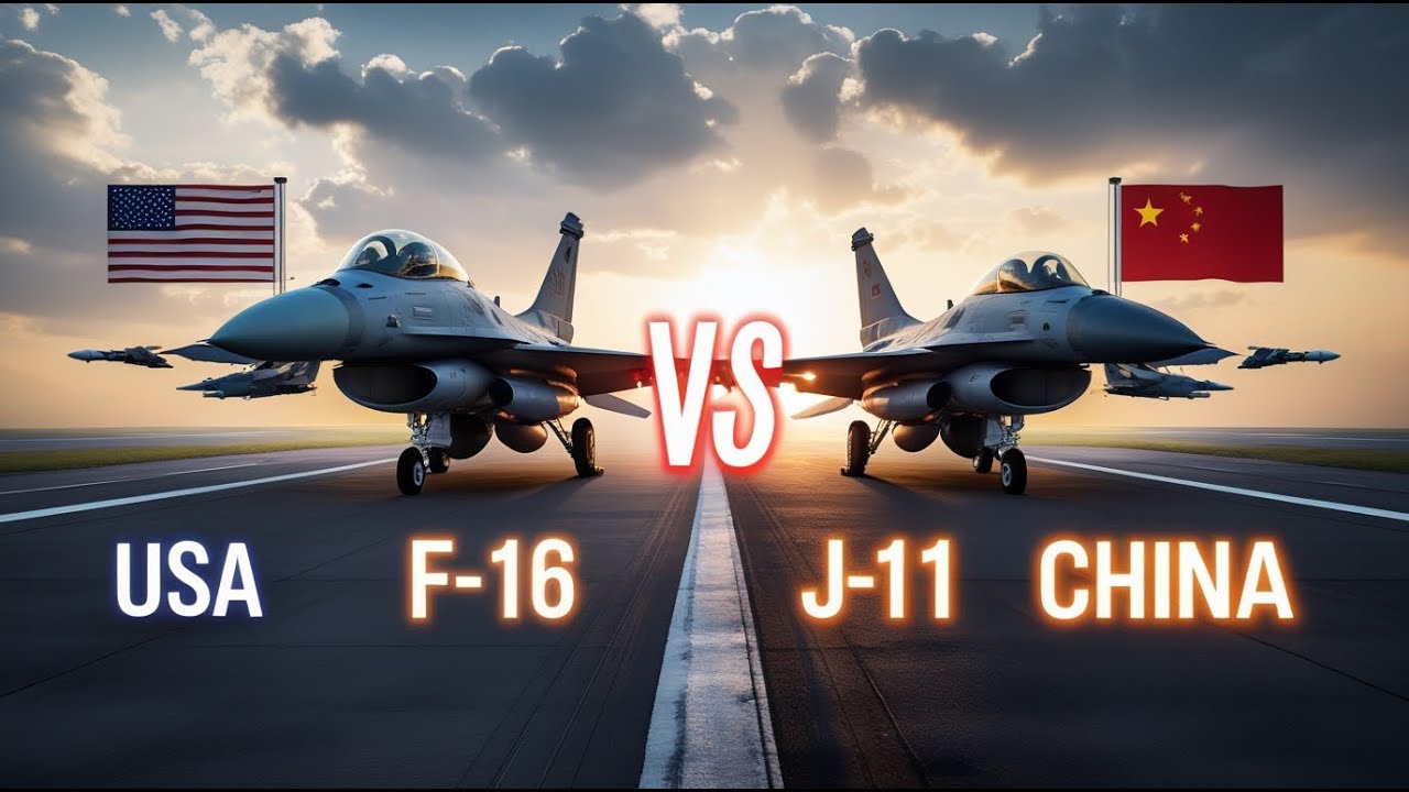 Американский F-16 против китайского J-11 воздушная дуэль