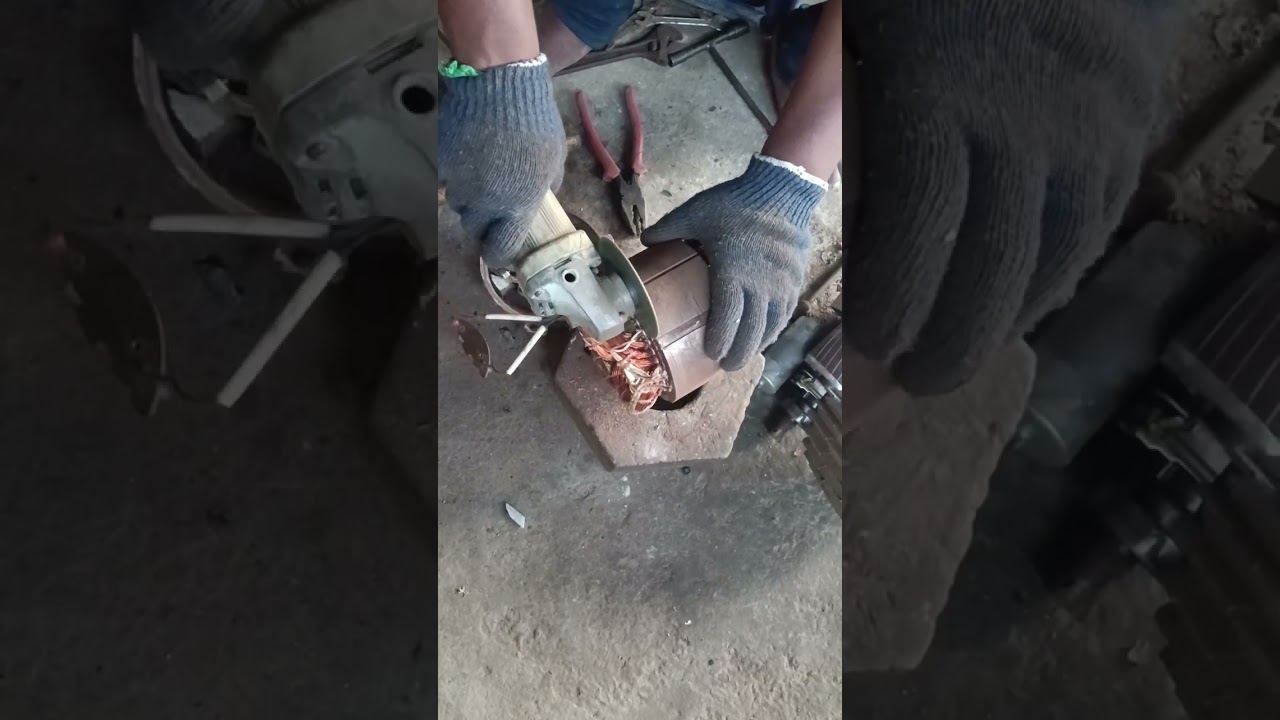 Single phase motor copper coil Punch and cutting #viral# tata#copper#motor #current 