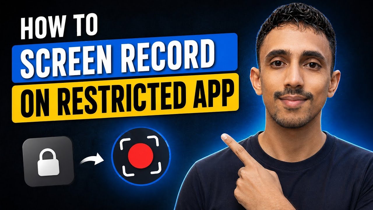How to Screen Record on Restricted Apps | how to solved black screen recording problem