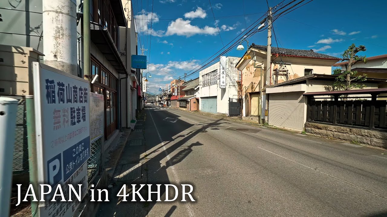 Прогулка по городку Тикума в Нагано・4K HDR