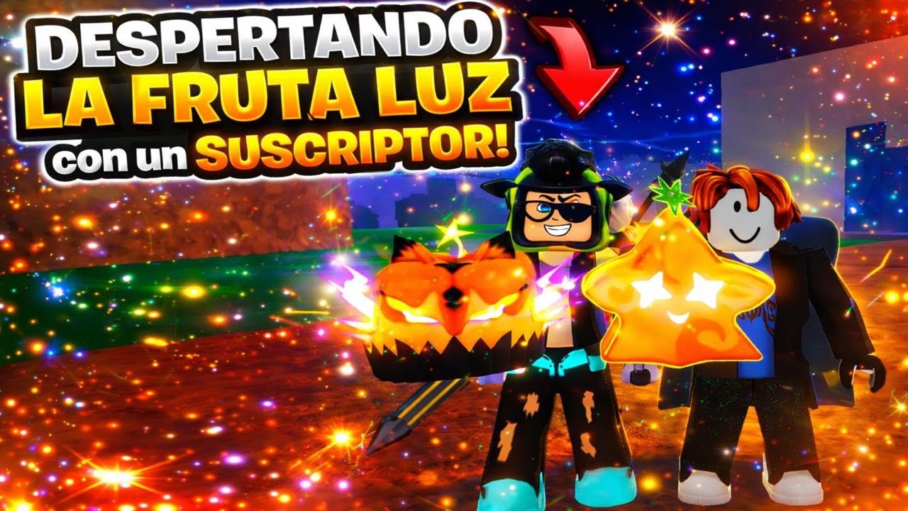 🔥 DESPERTÉ LA FRUTA LUZ con un SUSCRIPTOR 😱 #entertainment #roblox #roblox 