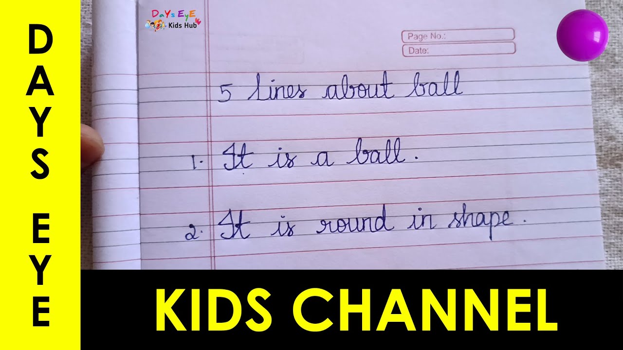 Show and Tell the Object Competition for Kindergarten | 5 Lines Essay about Ball | Ball @dayseyekids