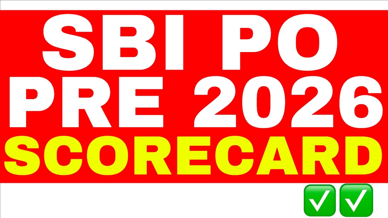 SBI PO PRE SCORECARD