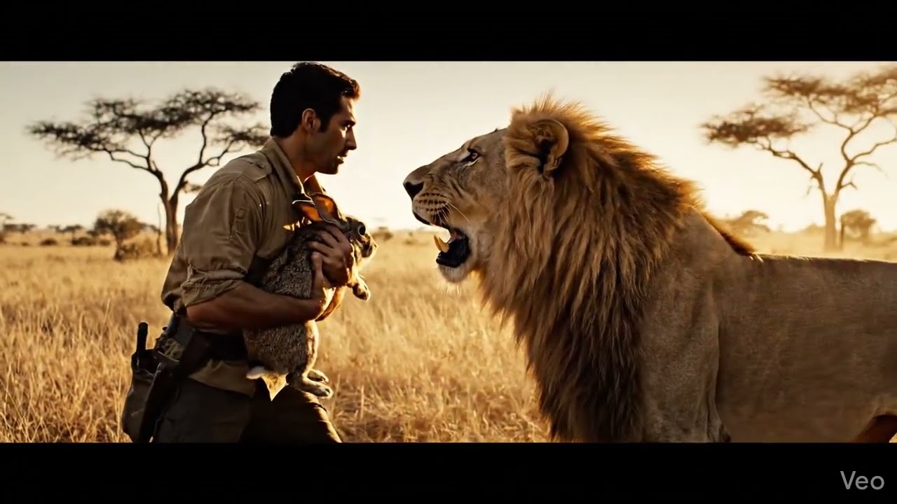 How a man saving Ranbit  from lion  🦁 