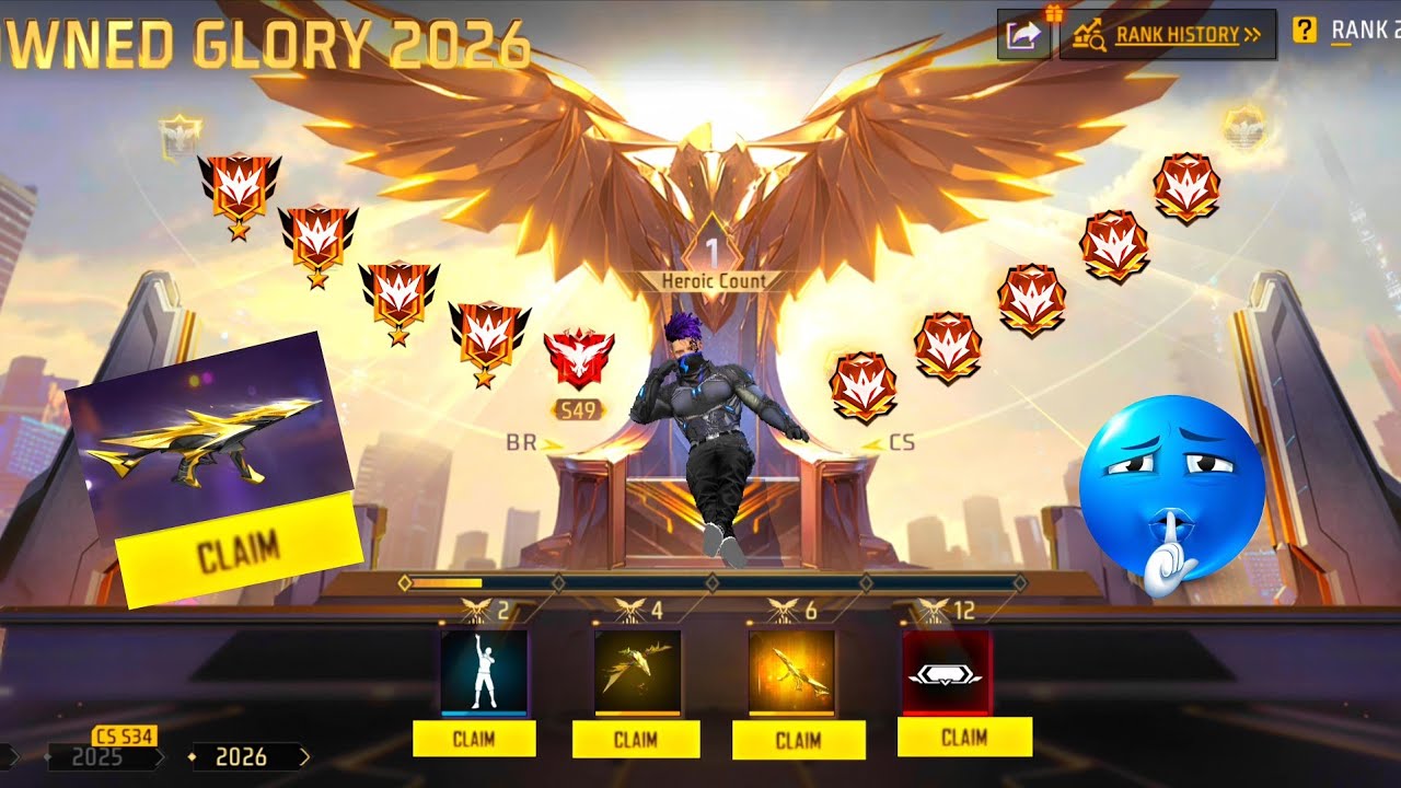 Free Fire New Rank Reward 2026 || Br Rank New Heroic Reward || Free Fire New Update 2026 