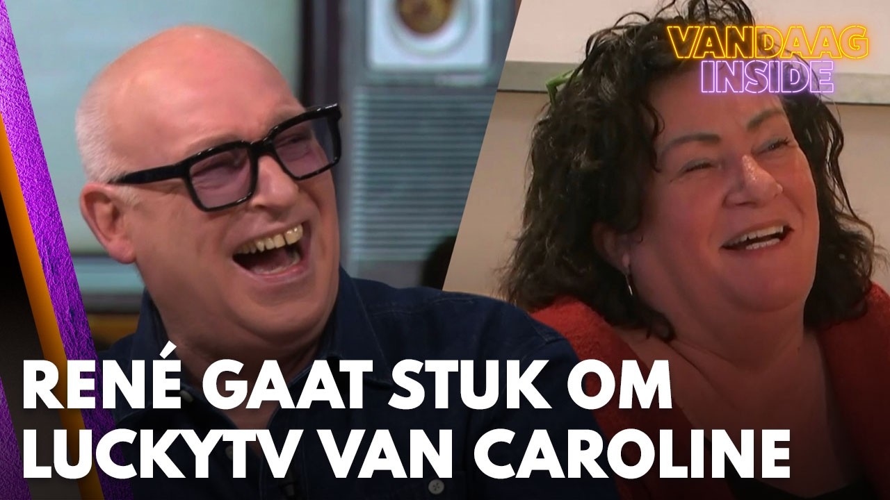 René van der Gijp gaat helemaal stuk om héérlijke LuckyTV van Caroline van der Plas | VANDAAG INSIDE