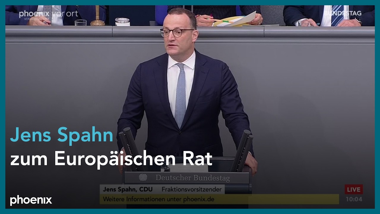 Jens Spahn zur Regierungserkl&auml;rung von Friedrich Merz zum Europ&auml;ischen Rat | 11.06.26
