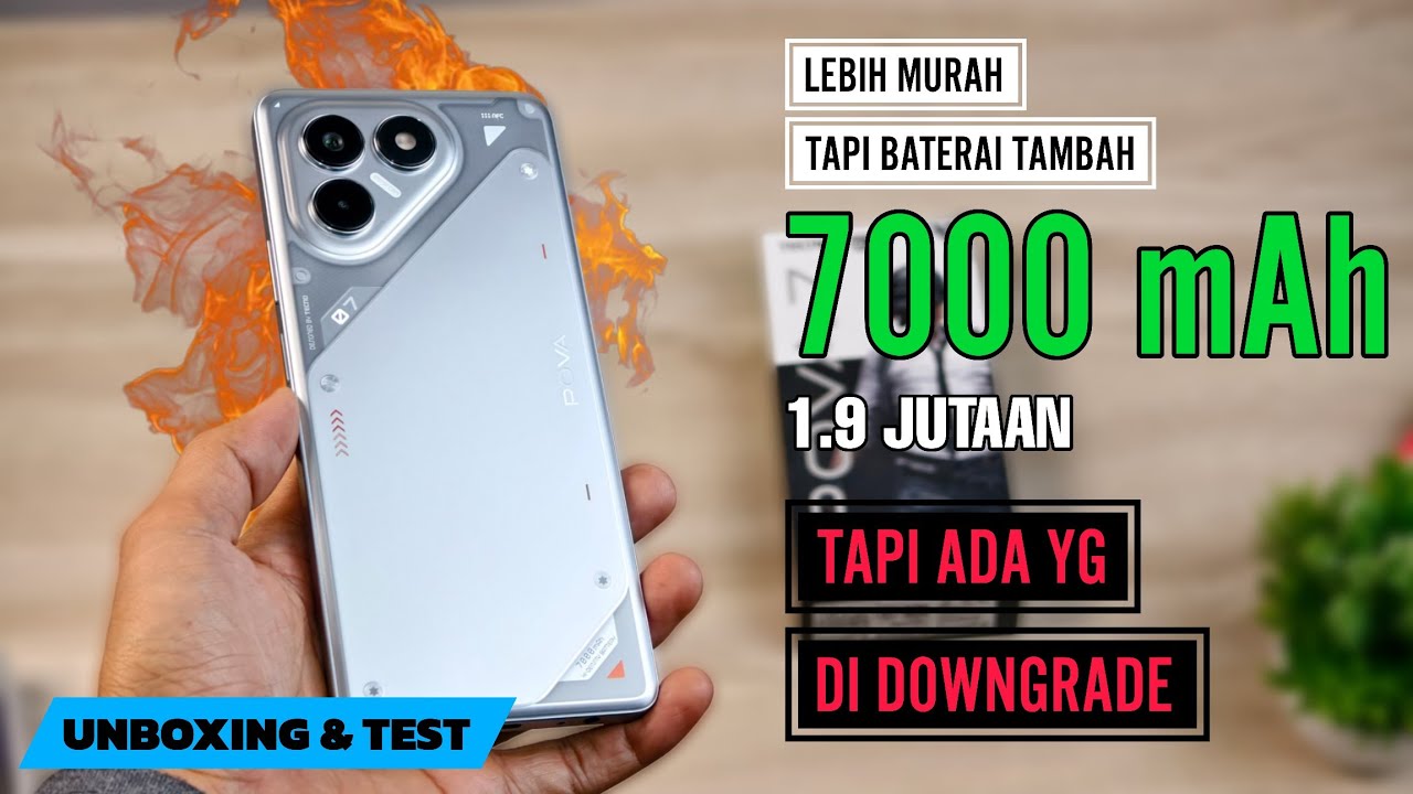Baterai Badak 7000mAh Cuma 1.9 Jutaan - Tapi ada Downgrade! Unboxing & Test Tecno Pova 7 Indonesia