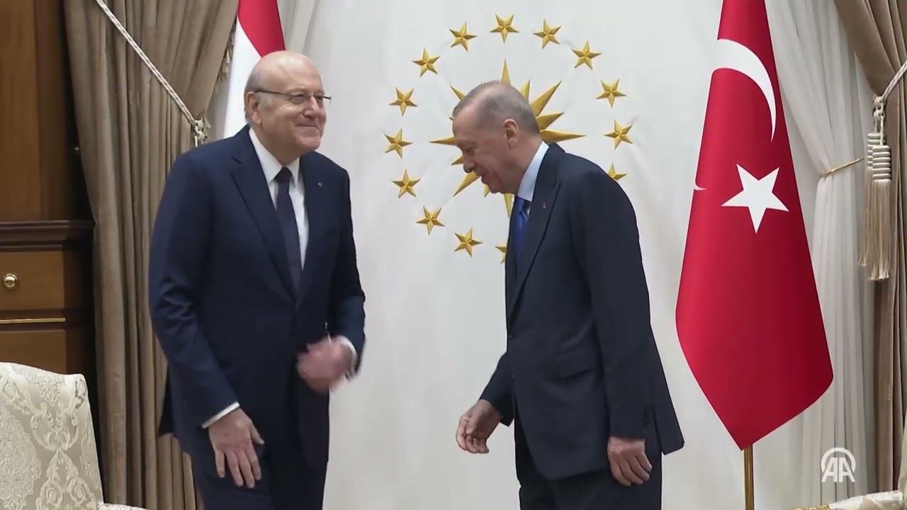 Turkish President Erdogan receives Lebanese Prime Minister Mikati in Ankara, T&uuml;rkiye