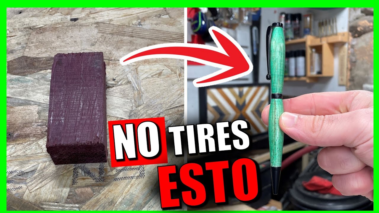 ♻️ Cómo HACER un BOLÍGRAFO  Artesanal de MADERA REUTILIZADA (Paso a Paso) + SORTEO 🌟