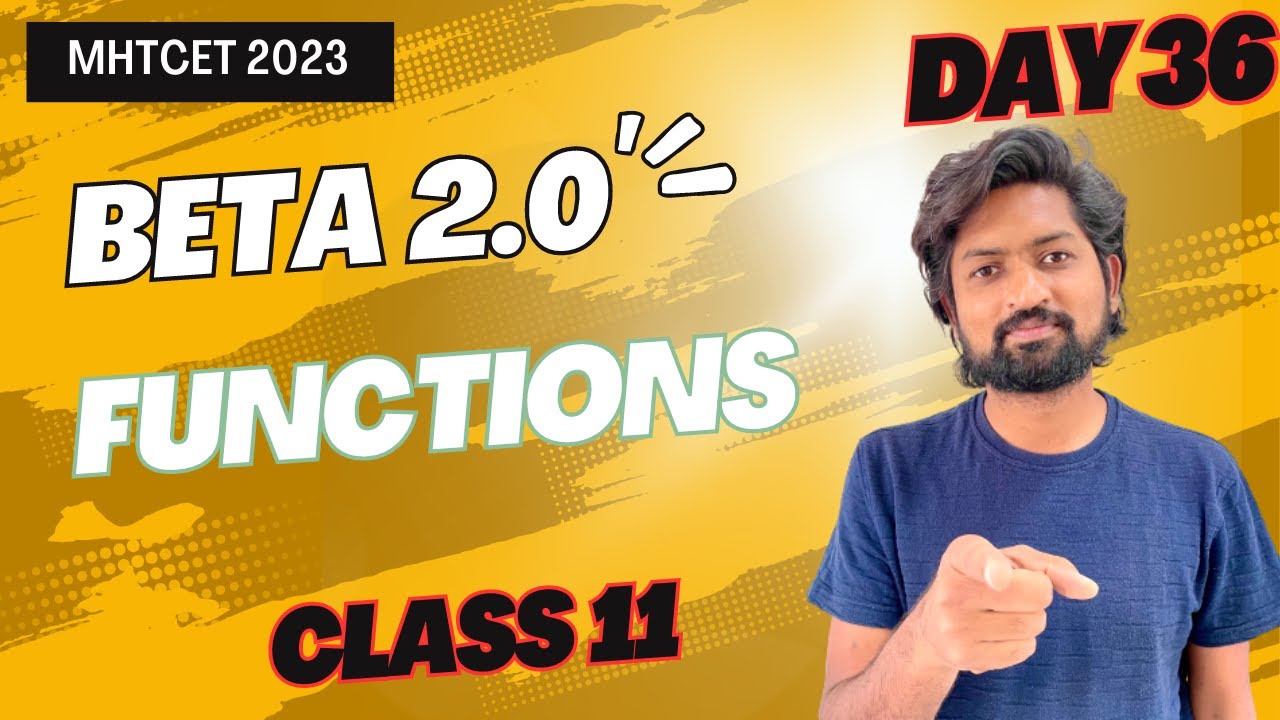 Functions - Class 11 | MHTCET 2023 GanitAnk #mhtcet2023 #maharashtraboard #crashcourse #class11