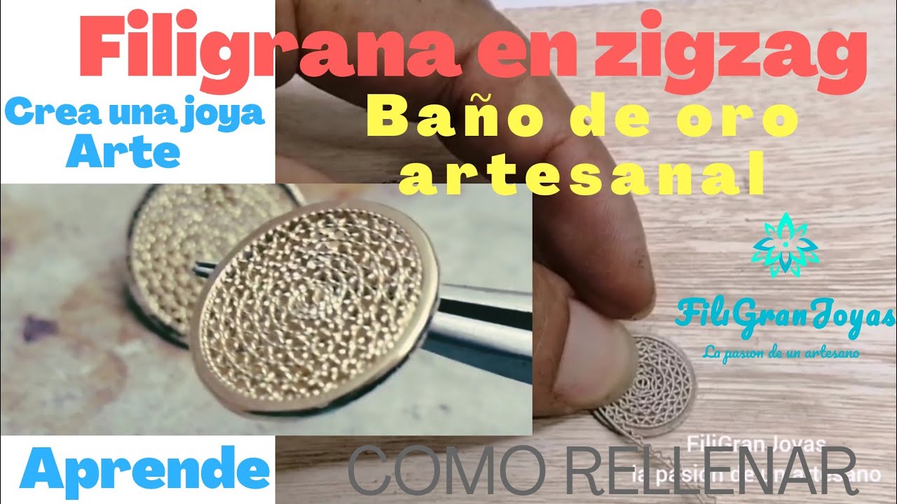 Filigrana en zigzag y aplicación del baño en oro artesanal #filigrana #bañoelectrolitico #bañodeoro