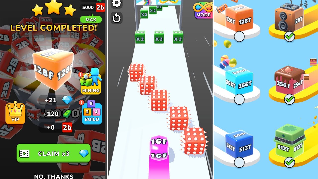 Jelly Run 2048 NEW Update 🔥 New Cubes & Locations + Max Score 128f
