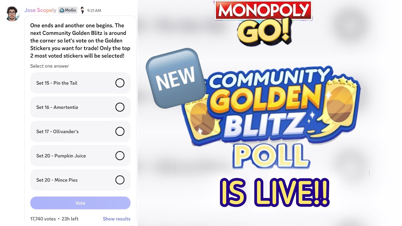 Наш следующий опрос Golden Blitz уже доступен в Discord!! 